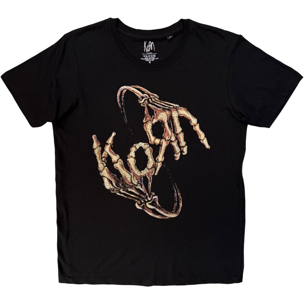 Korn - Skeleton Hands Heren Tshirt - Zwart